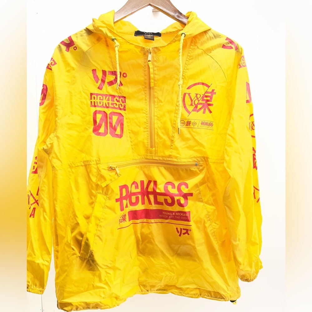 Young & Reckless Yellow Graphic Trench Coat